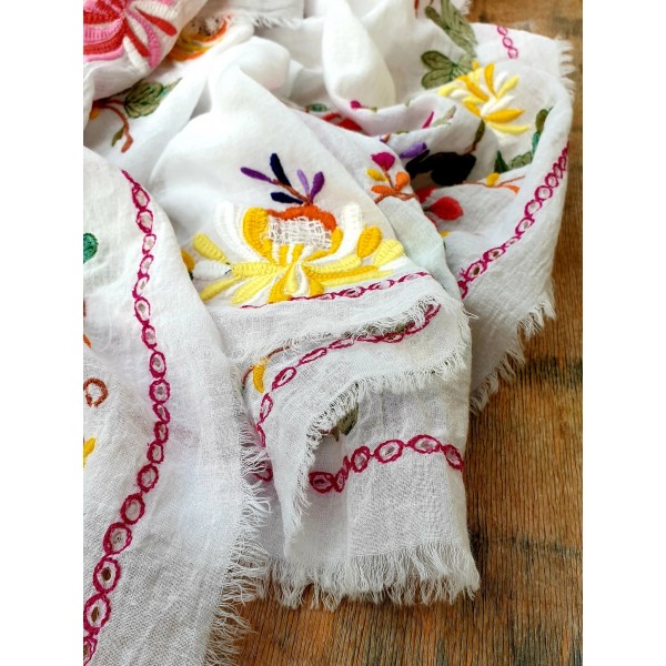 Faliero Sarti medvilnės ir poliesterio skara 